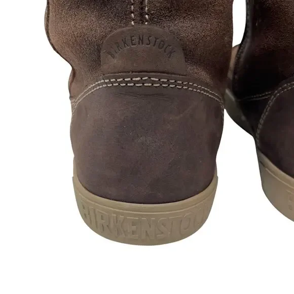 Birkenstock Woodbury Suede Leather Boots - Shearling - Dark Brown - Size 38 - Picture 6 of 9